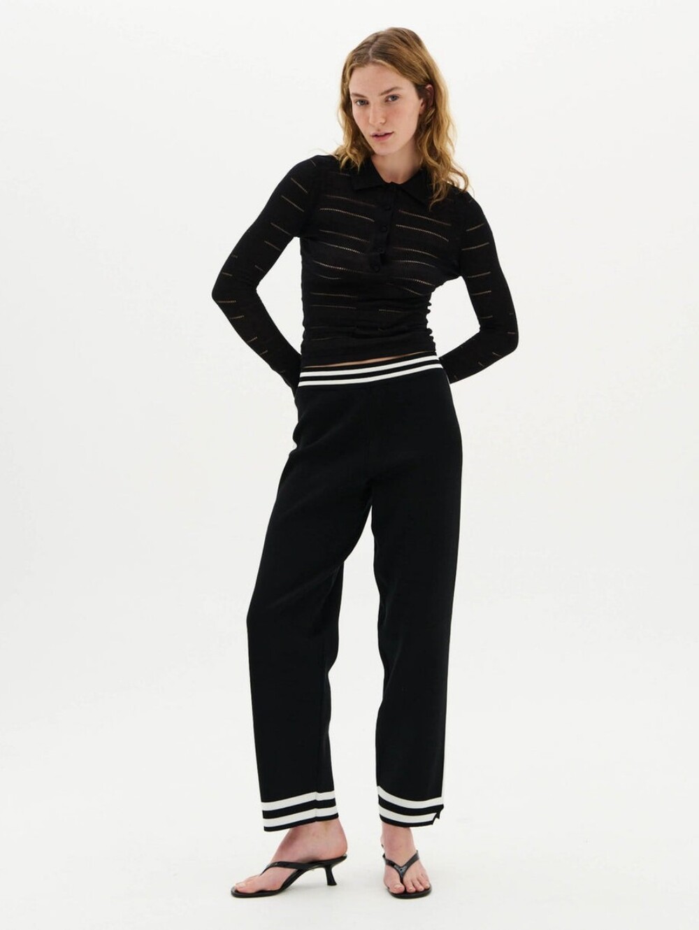 Nagnata Romeo Track Pants Organic Cotton Size XS Black White